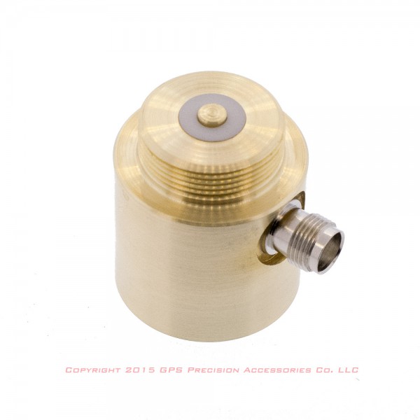 Antenna Adapter, Brass, Base Radio, for NMO Style Antenna Threads: click to enlarge